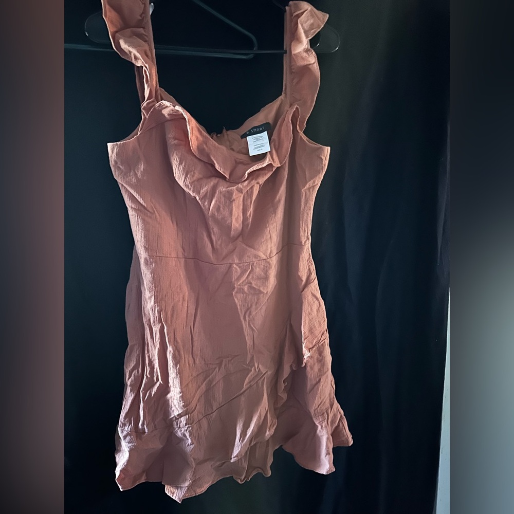 B. Smart Pink Ruffled Camisole Top
